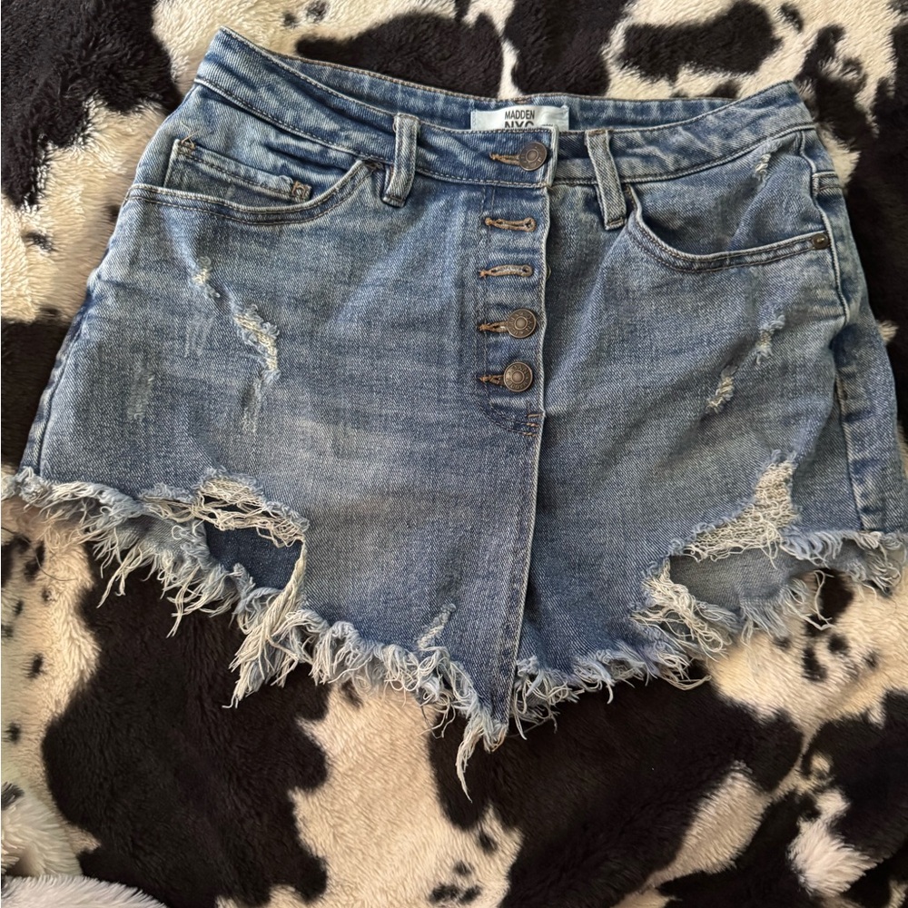 Women's Distressed Blue Jean Shorts
